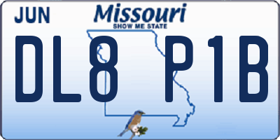 MO license plate DL8P1B