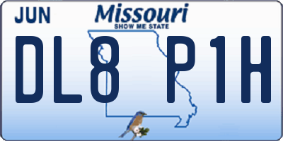 MO license plate DL8P1H