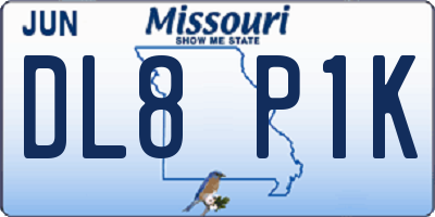 MO license plate DL8P1K