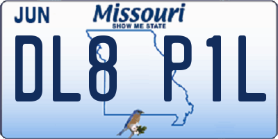MO license plate DL8P1L