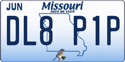 MO license plate DL8P1P
