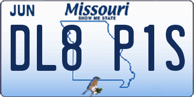 MO license plate DL8P1S