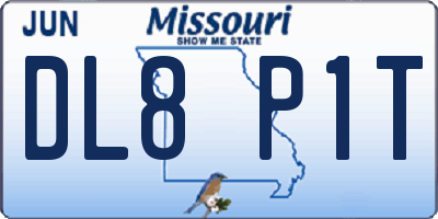 MO license plate DL8P1T