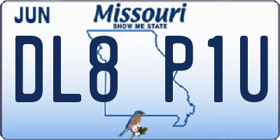 MO license plate DL8P1U