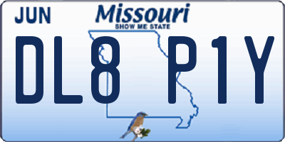 MO license plate DL8P1Y