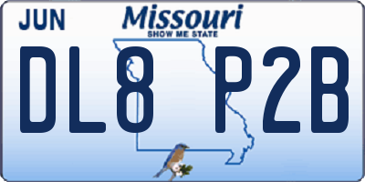 MO license plate DL8P2B