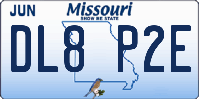 MO license plate DL8P2E