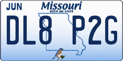 MO license plate DL8P2G