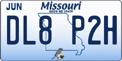 MO license plate DL8P2H