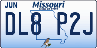 MO license plate DL8P2J
