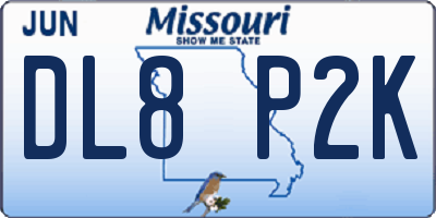 MO license plate DL8P2K
