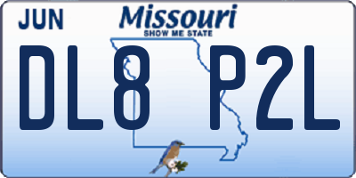 MO license plate DL8P2L