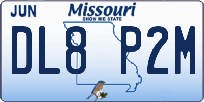 MO license plate DL8P2M