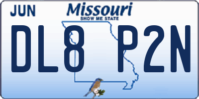 MO license plate DL8P2N