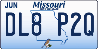 MO license plate DL8P2Q