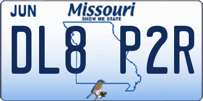 MO license plate DL8P2R