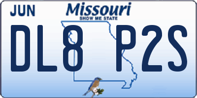 MO license plate DL8P2S