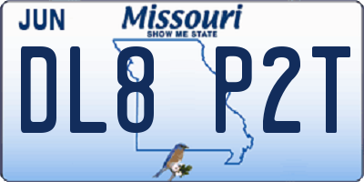MO license plate DL8P2T