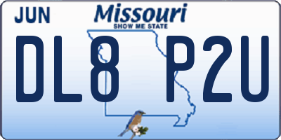 MO license plate DL8P2U