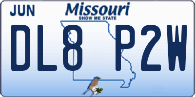 MO license plate DL8P2W