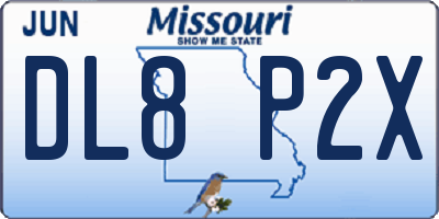 MO license plate DL8P2X