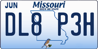 MO license plate DL8P3H