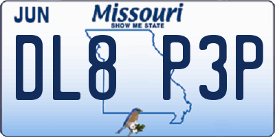 MO license plate DL8P3P