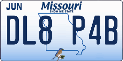 MO license plate DL8P4B