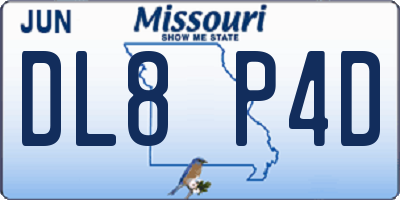 MO license plate DL8P4D