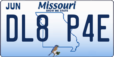 MO license plate DL8P4E