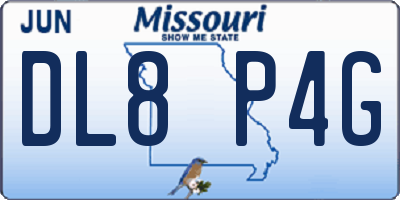 MO license plate DL8P4G