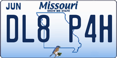 MO license plate DL8P4H