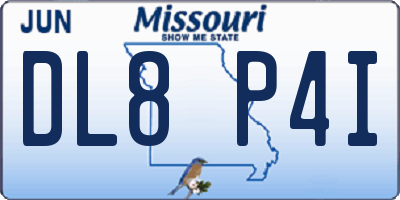 MO license plate DL8P4I