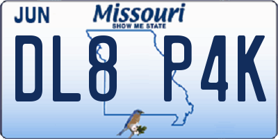 MO license plate DL8P4K