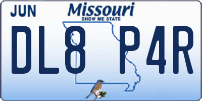 MO license plate DL8P4R