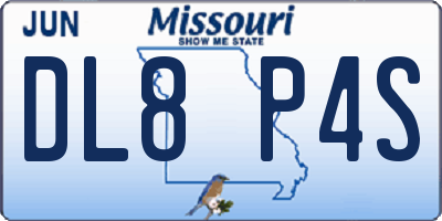 MO license plate DL8P4S