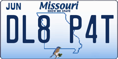 MO license plate DL8P4T