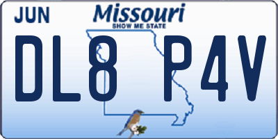 MO license plate DL8P4V
