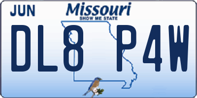MO license plate DL8P4W