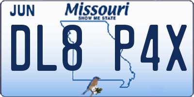 MO license plate DL8P4X