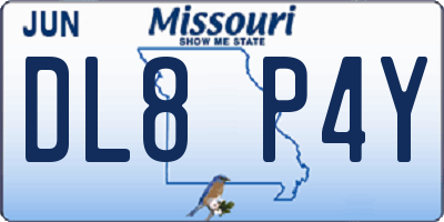 MO license plate DL8P4Y