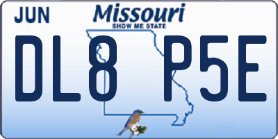 MO license plate DL8P5E