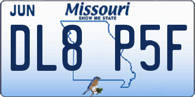 MO license plate DL8P5F