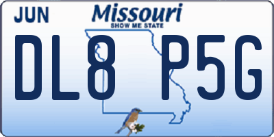 MO license plate DL8P5G