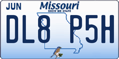 MO license plate DL8P5H