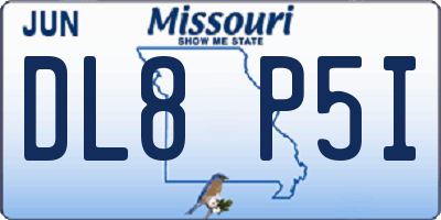 MO license plate DL8P5I