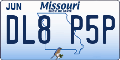 MO license plate DL8P5P