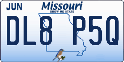 MO license plate DL8P5Q