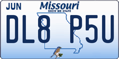 MO license plate DL8P5U