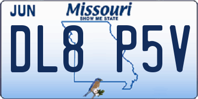 MO license plate DL8P5V
